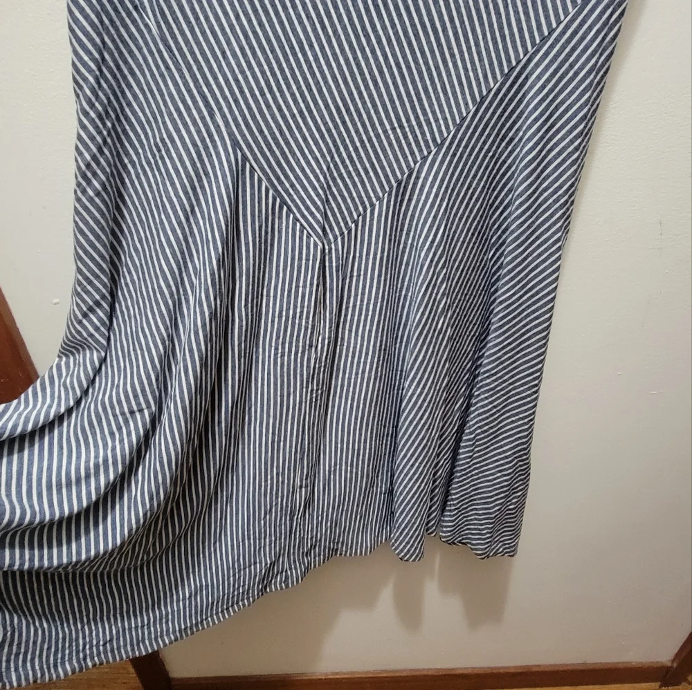 Cato Black & White Striped Maxi Skirt